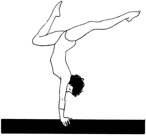 Balance Beam Coloring Page